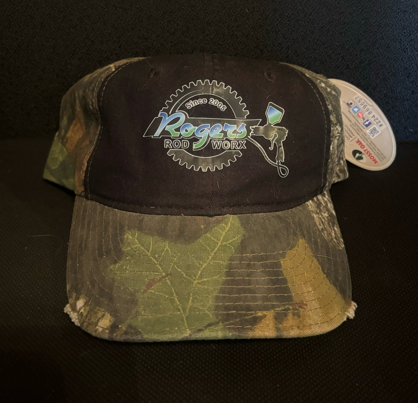 Rogers Rod Worx Distressed Camo Hat