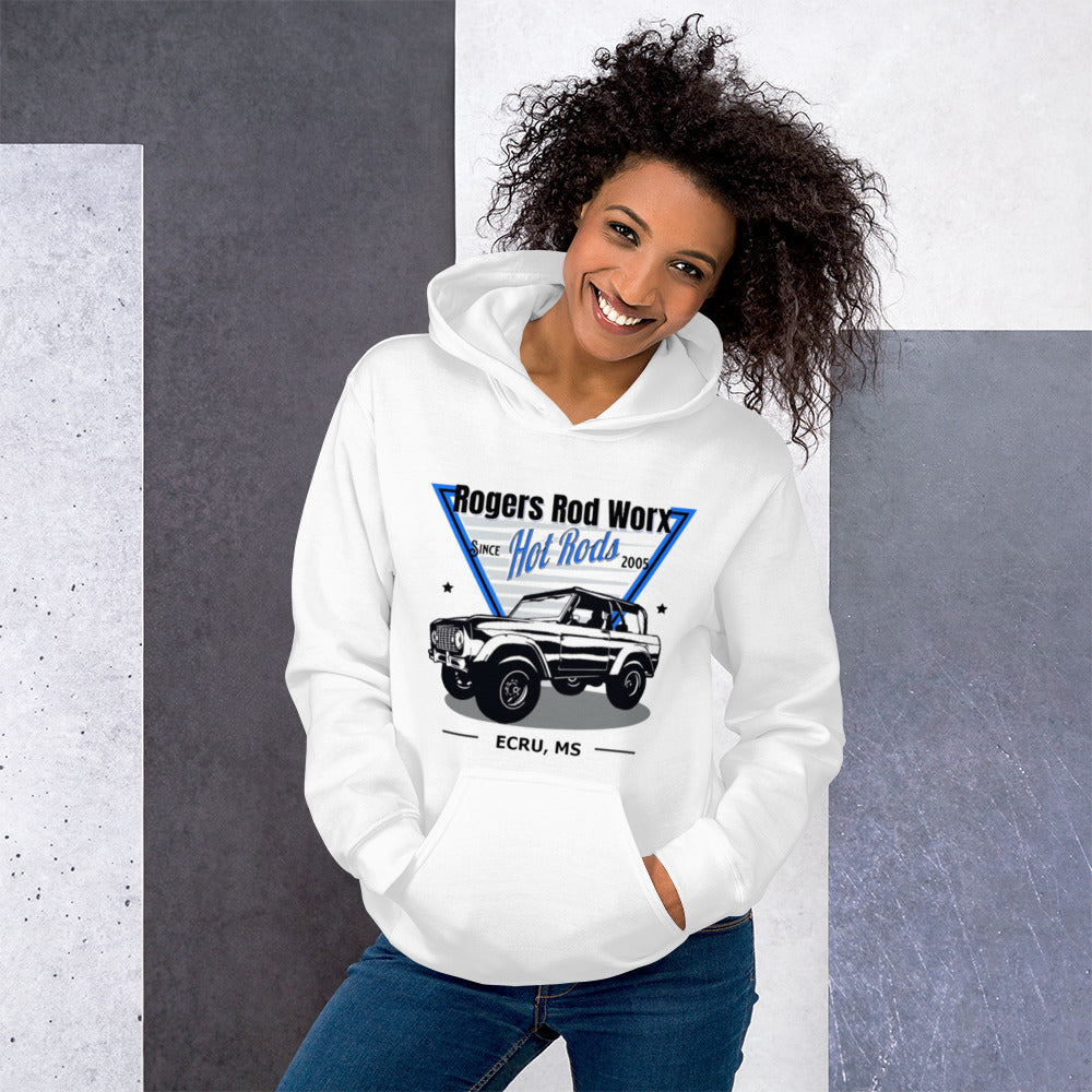 Rogers Rod Worx Ford Bronco Unisex Hoodie